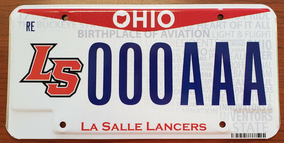 LS State of Ohio license plate